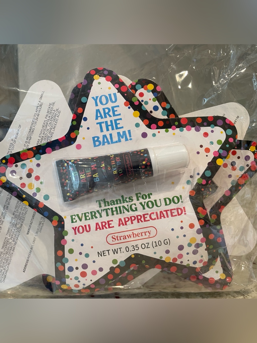 Set of 5 - You Are The Balm! Strawberry lip balm gifts. NWT MSRP $5 each